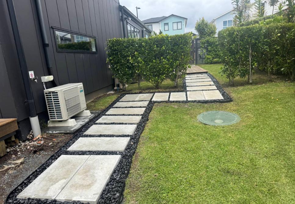 Soft landscaping garden path project in Papakura